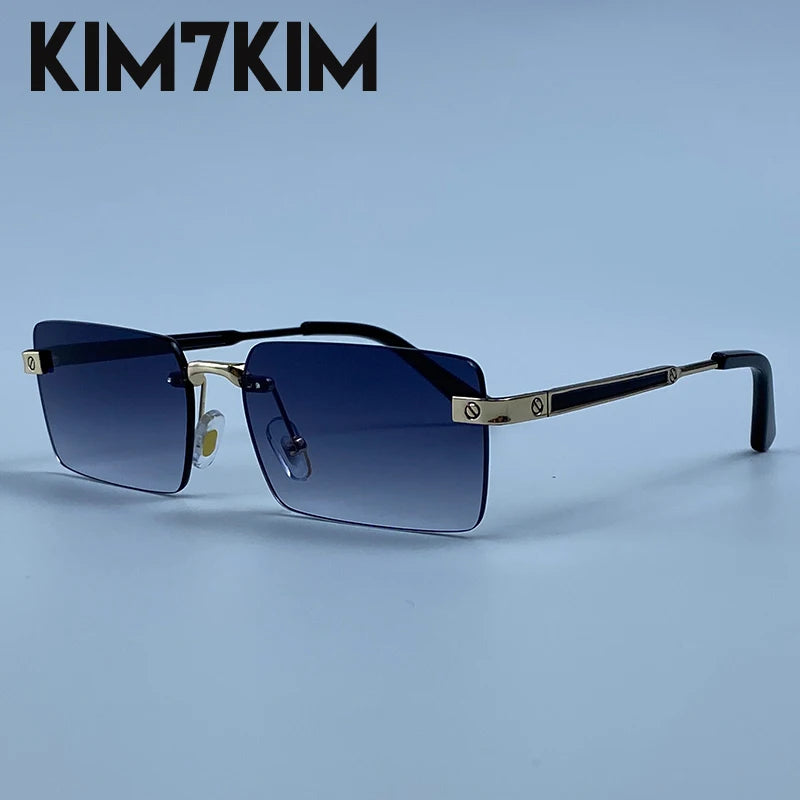 Rimless Rect Men Sunglasses