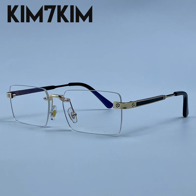 Rimless Rect Men Sunglasses