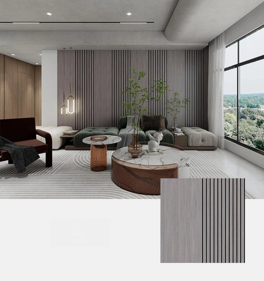 Half Grille Peel Adhesive Wallpaper Stripe 3D Thick