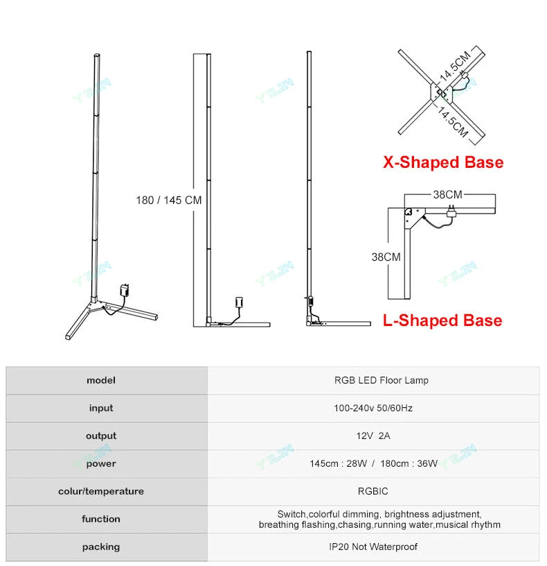 Heightening 180CM Smart Floor Lamp