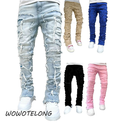 Men Stretch Slim Fit Distressed