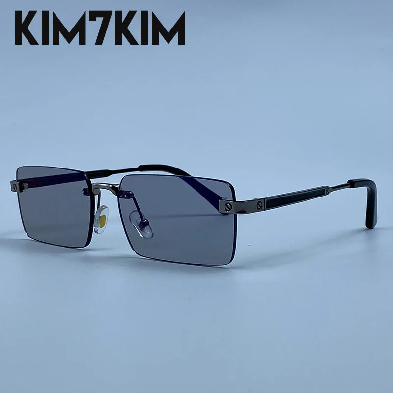 Rimless Rect Men Sunglasses