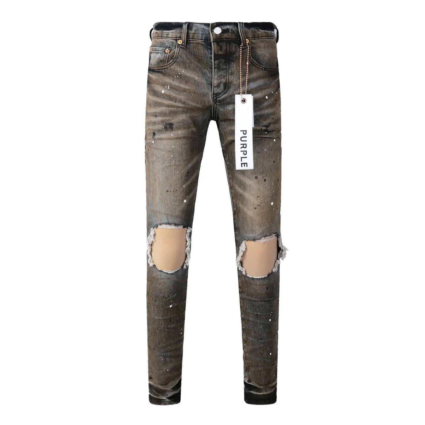 MEN Jeans High Street Ripped Washed