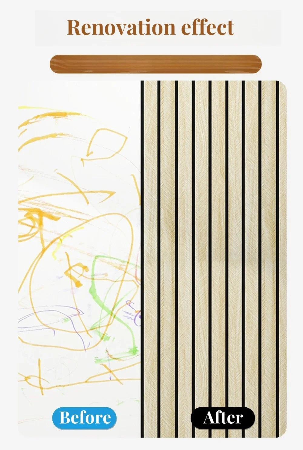 Wall Stickers Self Adhesive Grille wood grain