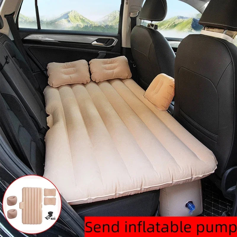 Car inflatable SUV car backseat sleeping travel air mattress bed.