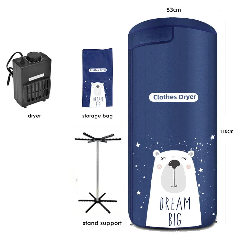 220V Electric Clothes Dryer Portable Stainless Steel