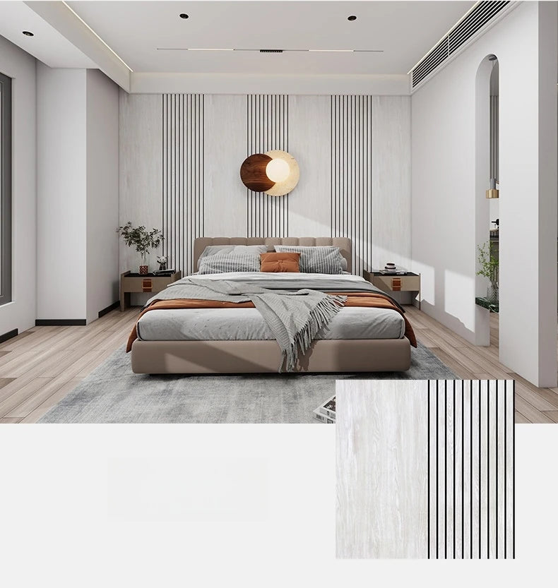 Half Grille Peel Adhesive Wallpaper Stripe 3D Thick