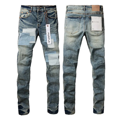 Men s jeans Brand high street patches