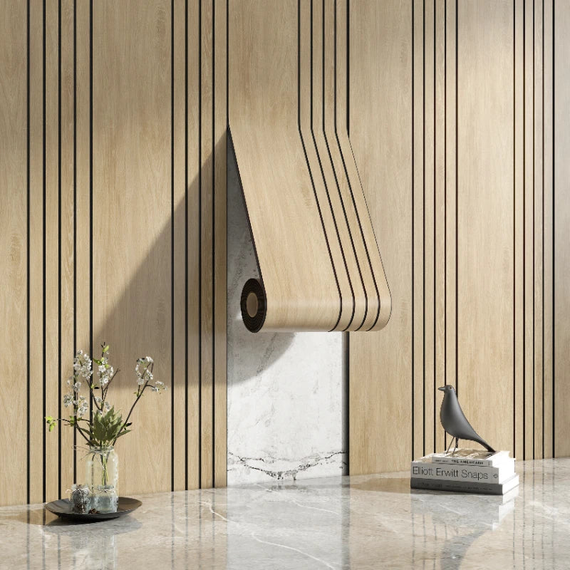 Half Grille Peel Adhesive Wallpaper Stripe 3D Thick