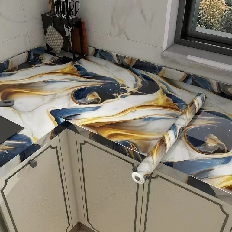 Marble Kitchen Peel and Stick Wallpaper Self-adhesive