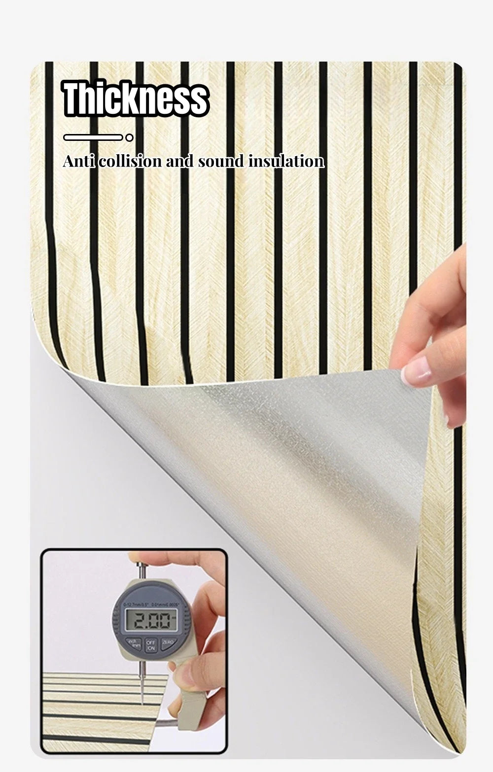 Wall Stickers Self Adhesive Grille wood grain