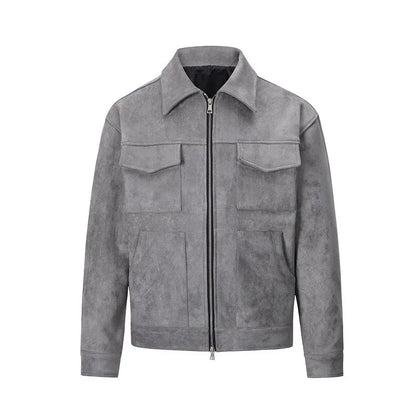 Vintage Suede Material Crock Jacket  Men