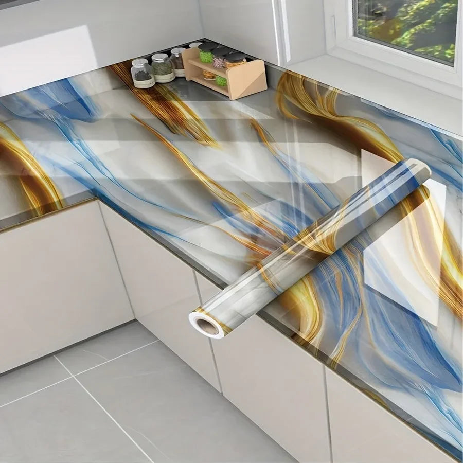 Marble Kitchen Peel and Stick Wallpaper Self-adhesive