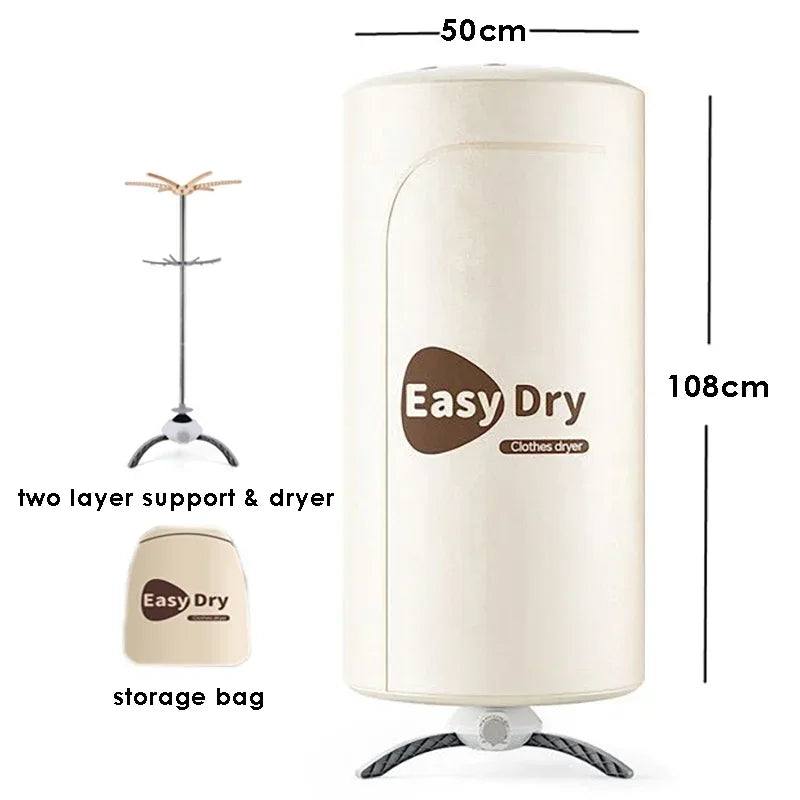 220V Electric Clothes Dryer Portable Stainless Steel
