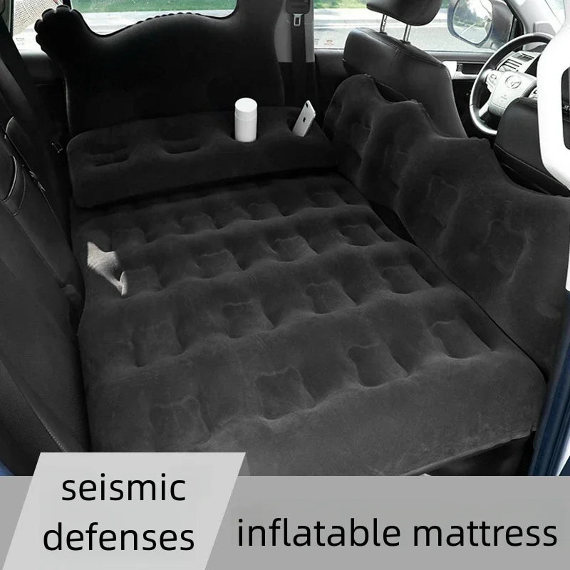 Car inflatable SUV car backseat sleeping travel air mattress bed.