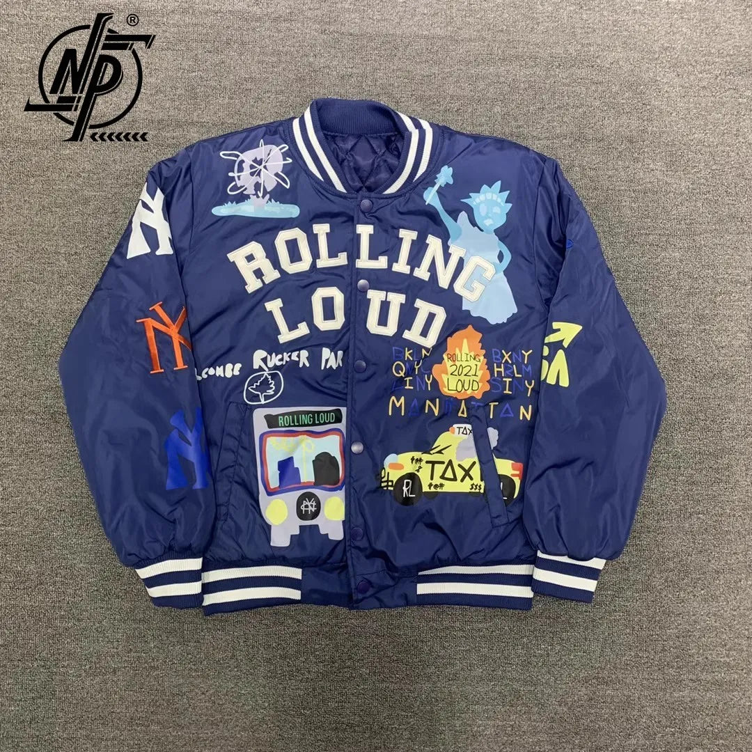 Baseball Jackets Men Embroidery