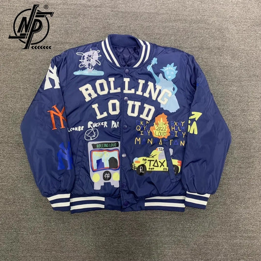 Baseball Jackets Men Embroidery