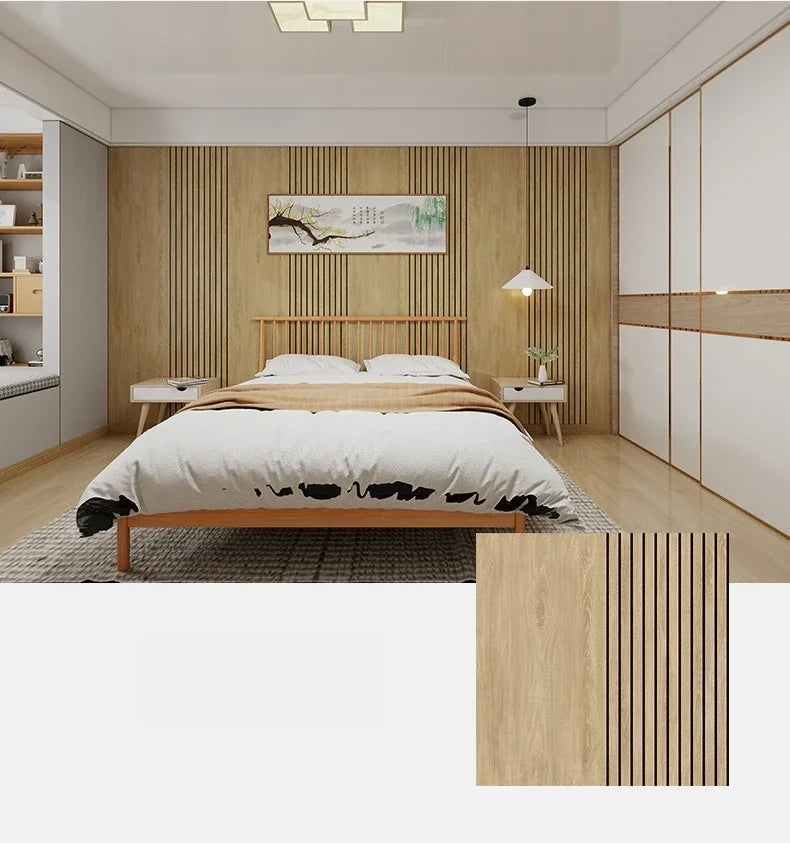 Half Grille Peel Adhesive Wallpaper Stripe 3D Thick