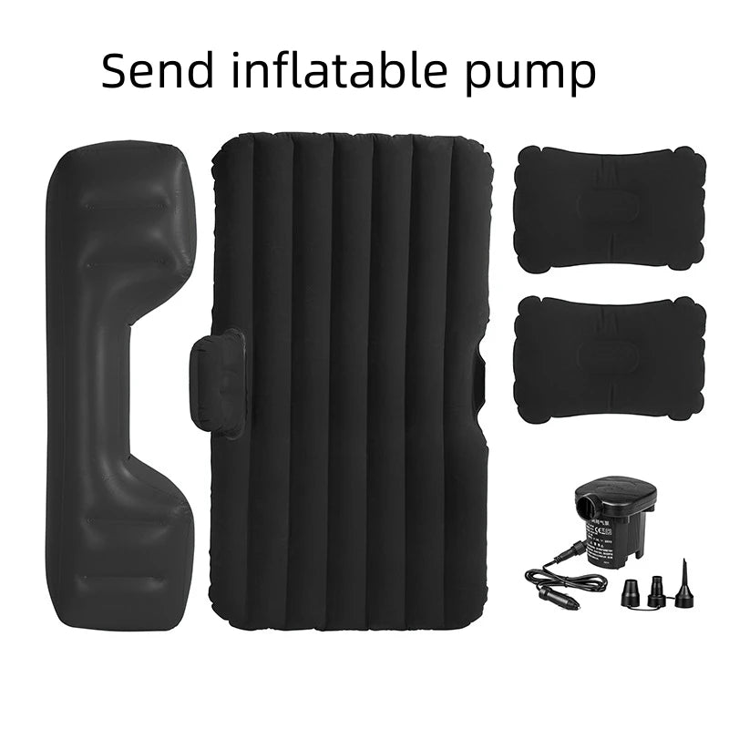 Car inflatable SUV car backseat sleeping travel air mattress bed.