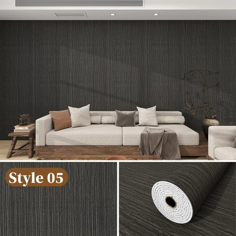 Wood grain Self Adhesive Wall Sticker Aluminum Film