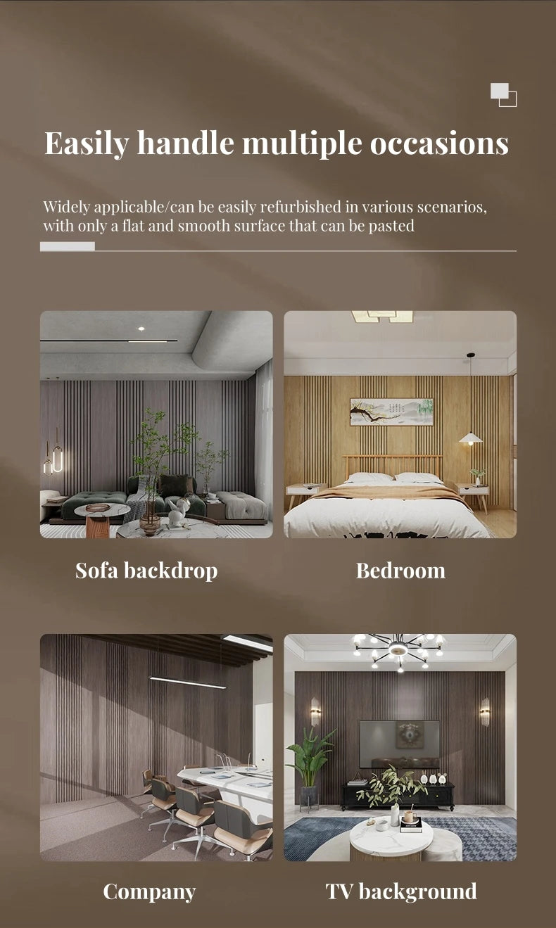 Half Grille Peel Adhesive Wallpaper Stripe 3D Thick